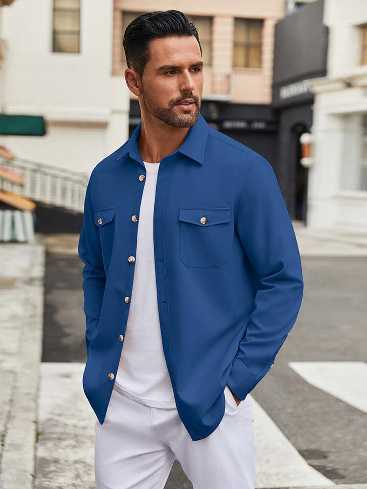 Casual Lightweight Shirt Jacket (US Only) - Image 5