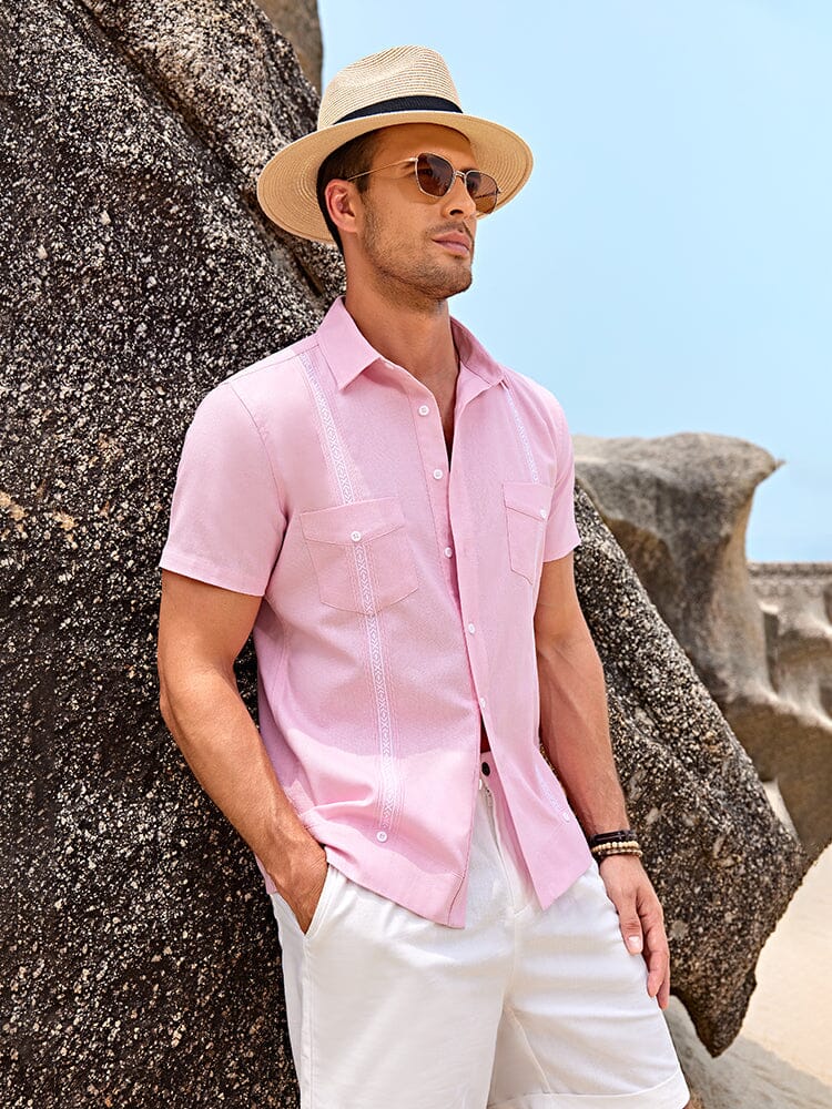 Casual Linen Cuban Shirts (US Only) - Image 17