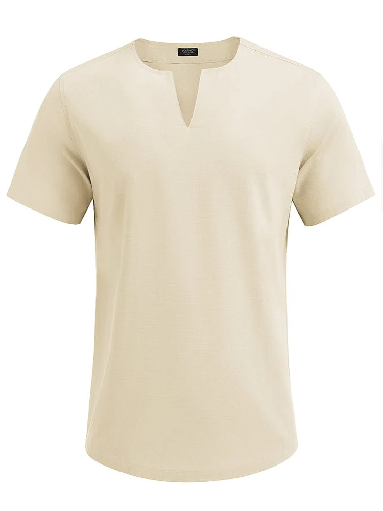 Casual Linen Style Henley Shirt (US Only) - Image 14