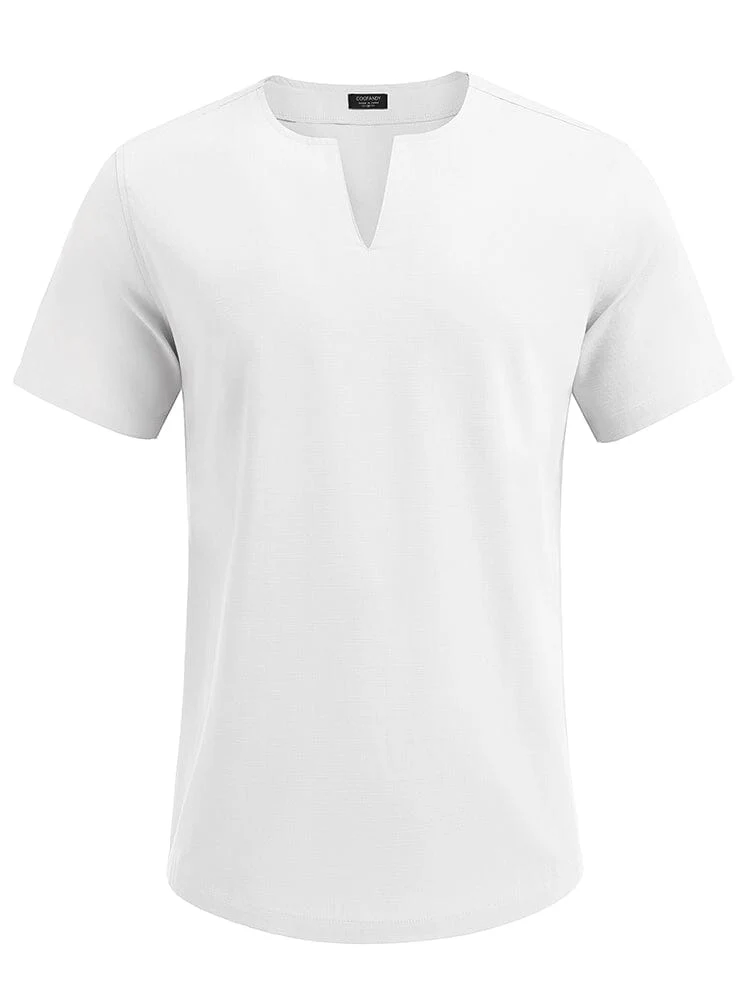 Casual Linen Style Henley Shirt (US Only) - Image 18