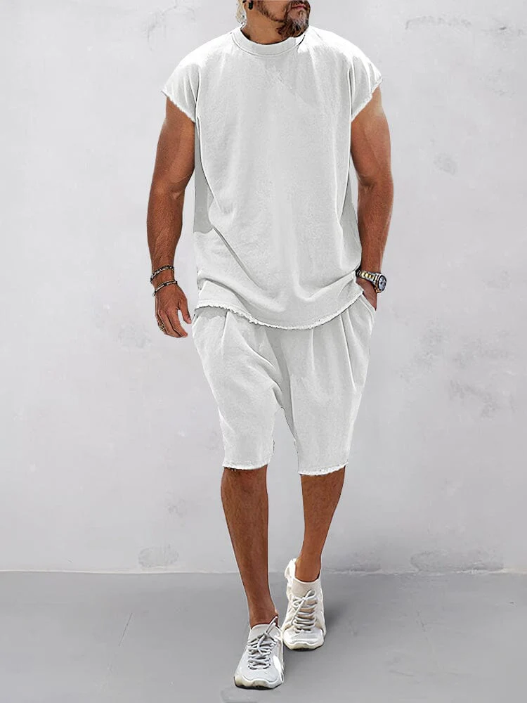 Casual Loose Fit Cotton Tracksuit Set - Image 5