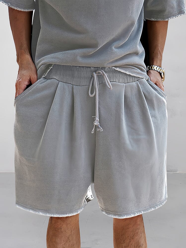 Casual Loose Fit Pure Cotton Sports T-shirt/ Sports Shorts - Image 13