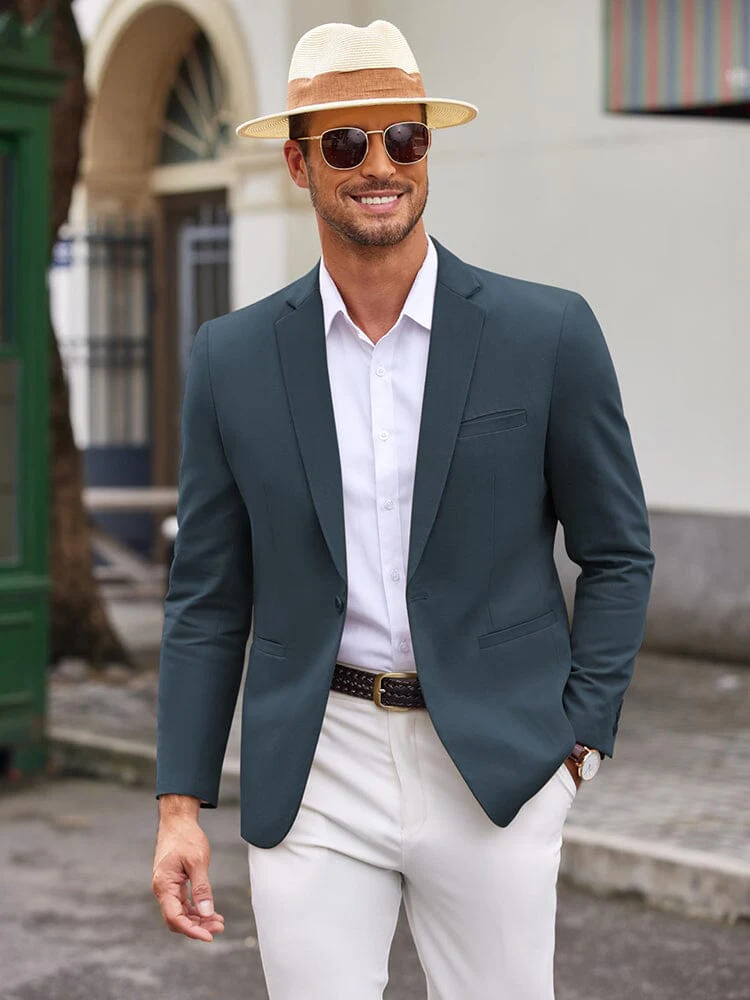 Casual One Button Suit Jacket (US Only) - Image 9