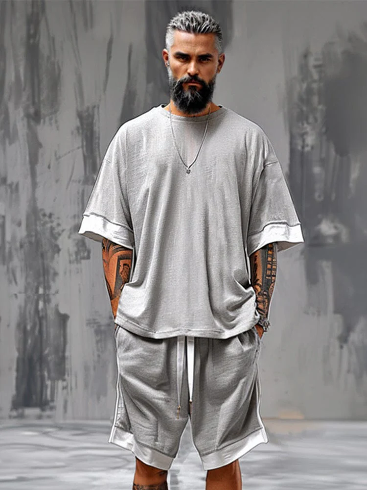 Casual Oversized Fit T-shirt Shorts Set - Image 3
