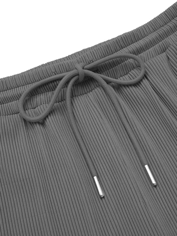 Casual Pit-Stripe Textured Matching Set - Image 5