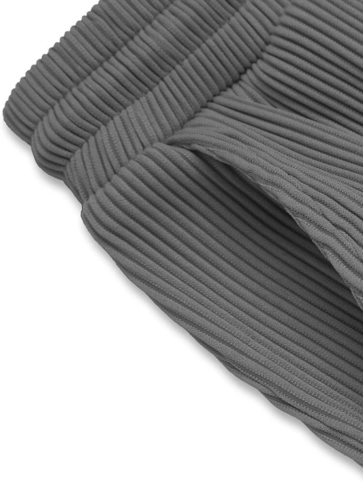 Casual Pit-Stripe Textured Matching Set - Image 6