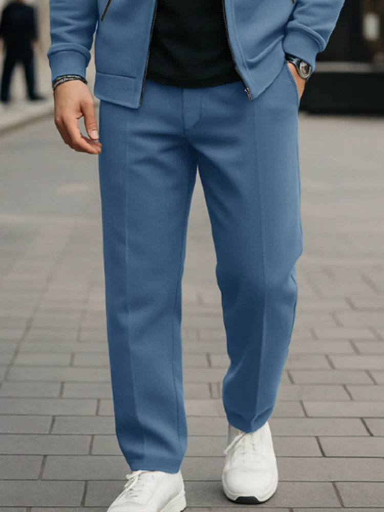 Casual Premium Suede Jacket Pants Set - Image 4
