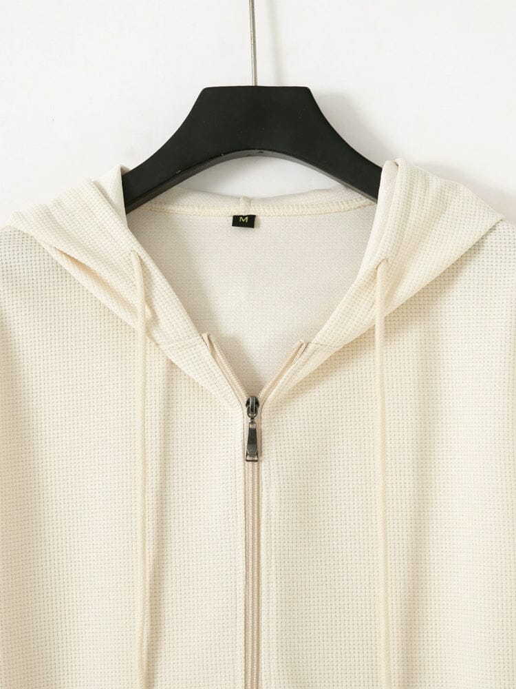 Casual Regular Fit Waffle Jacket - Image 8