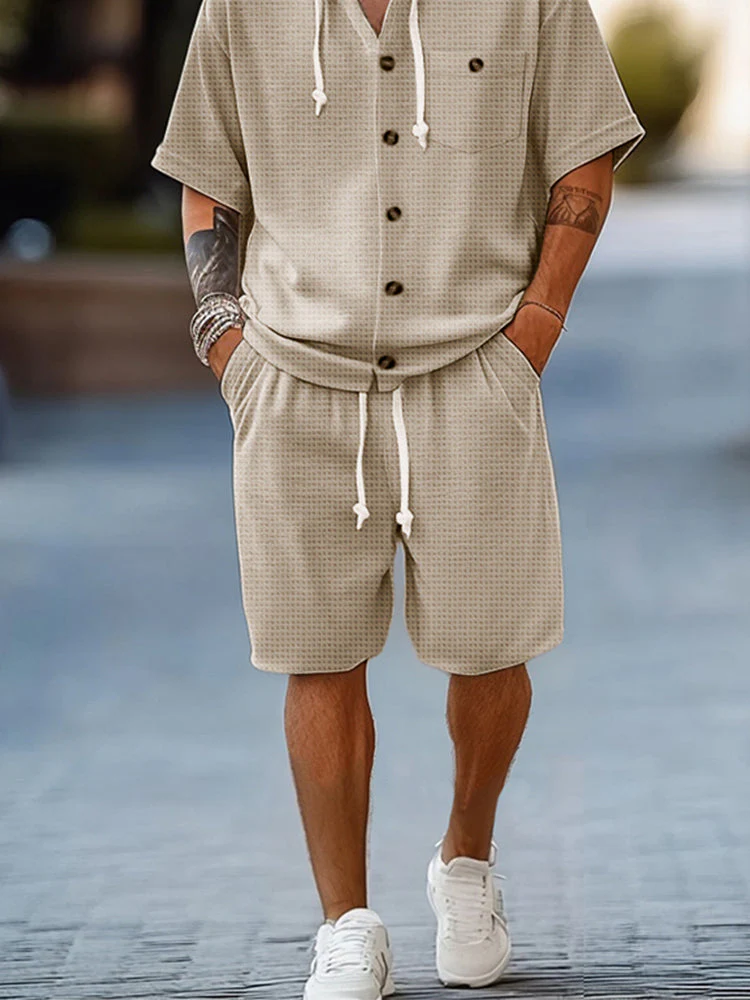 Casual Retreat Waffle Hooded Set - Image 8