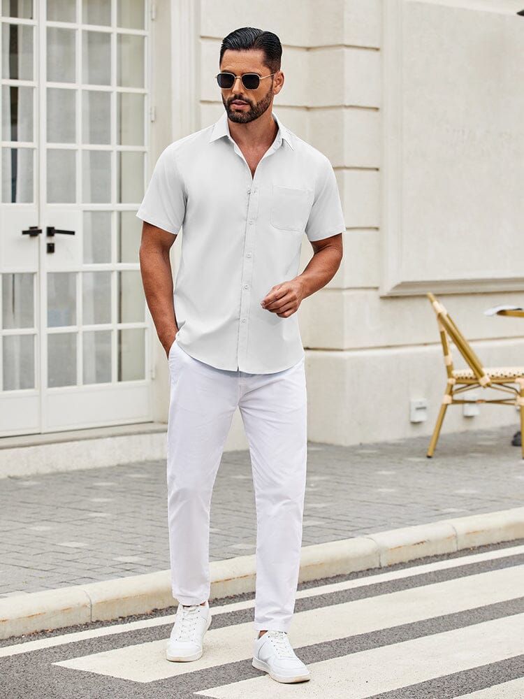 Casual Simple Button Down Shirt (US Only) - Image 15