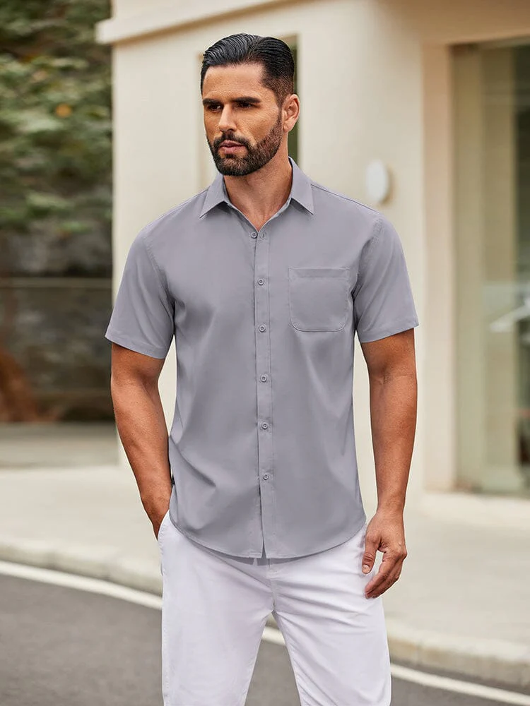 Casual Simple Button Down Shirt (US Only) - Image 3