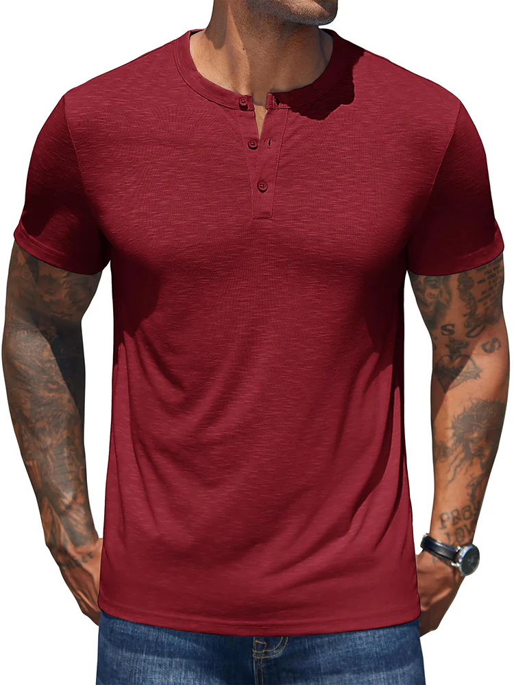 Casual Soft Basic Henley Shirt (US Only) - Image 10