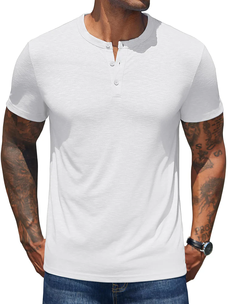 Casual Soft Basic Henley Shirt (US Only) - Image 9