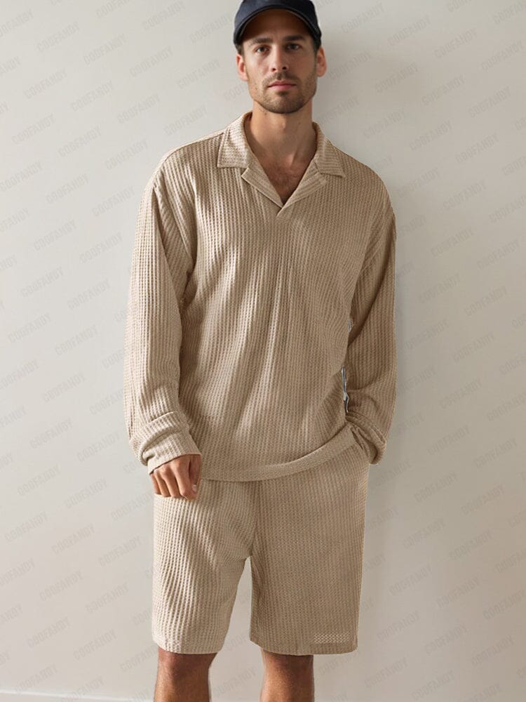 Casual Soft Waffle 2-Piece Set - Image 2