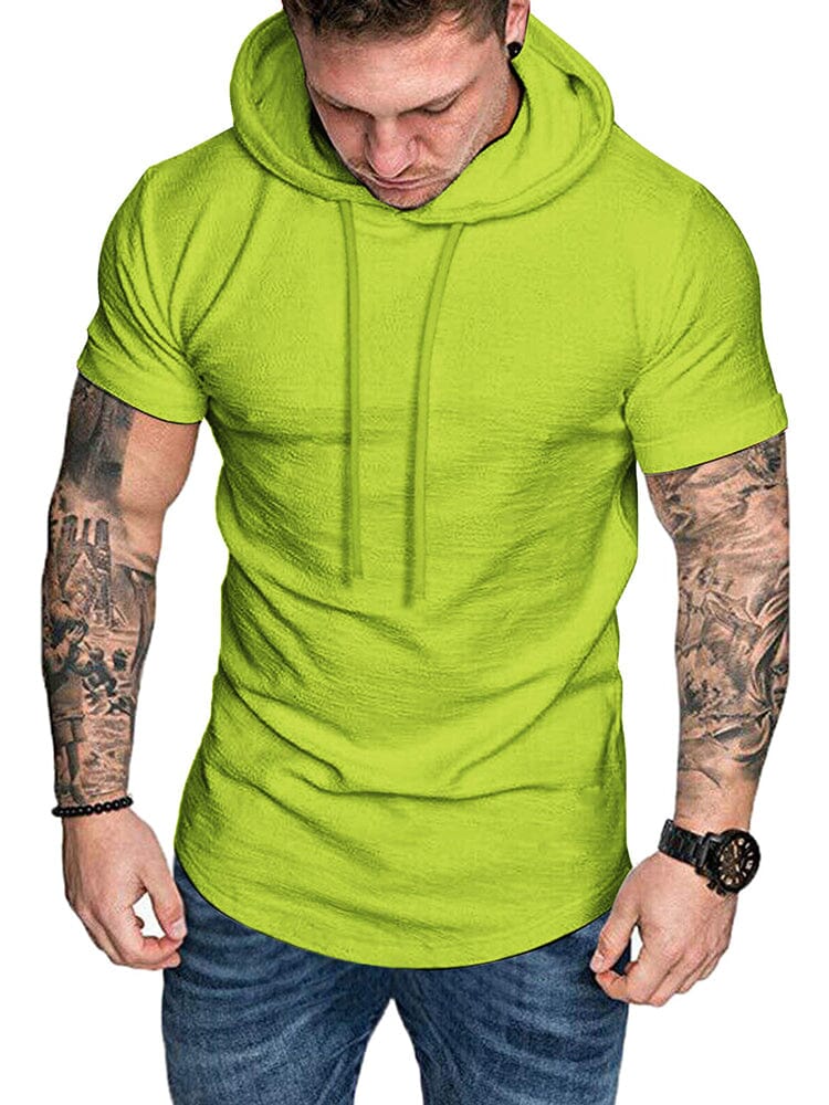 Casual Solid Short Sleeves Sports Hoodie (US Only) - Image 3