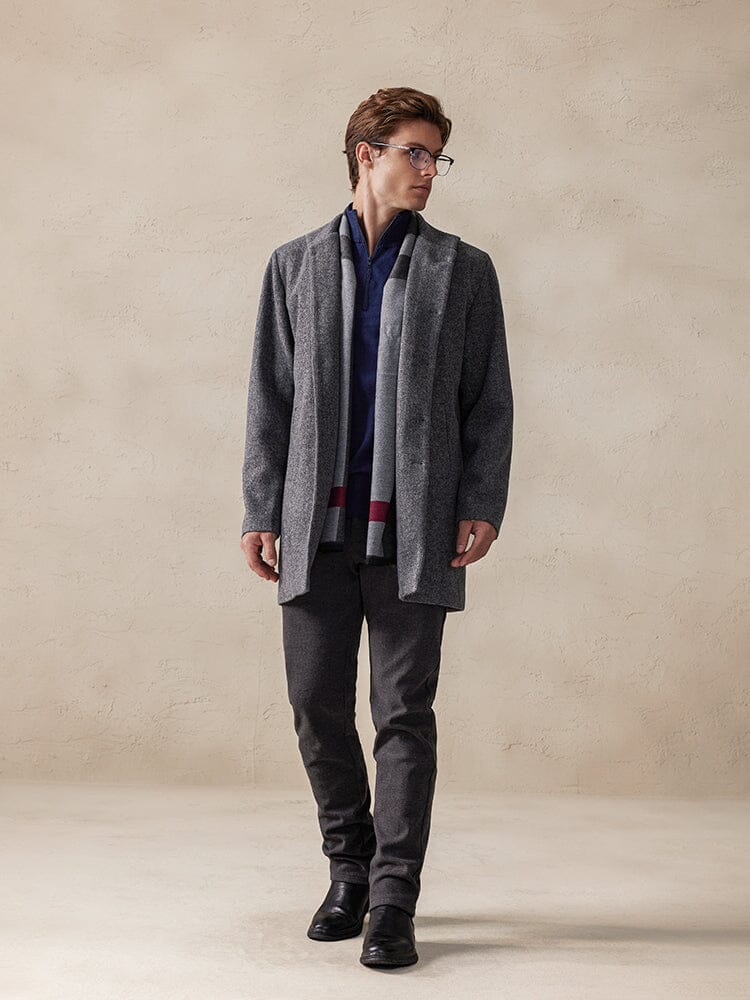 Casual Stand Collar Tweed Coat - Image 6