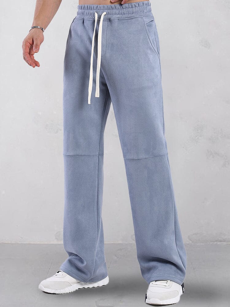 Casual Straight Leg Suede Pants - Image 2
