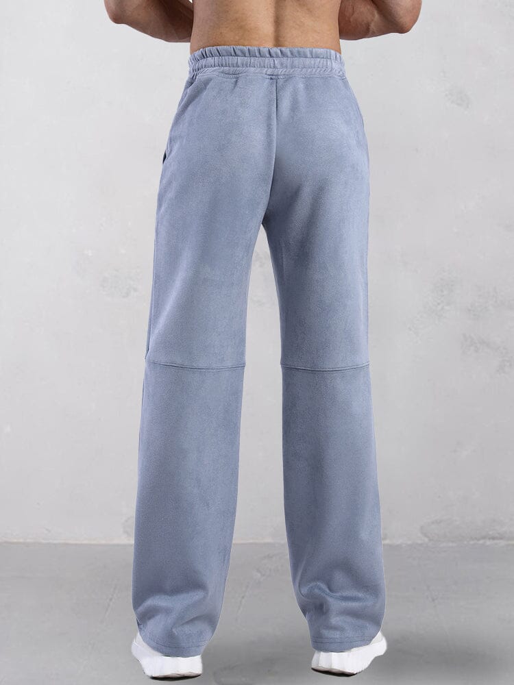 Casual Straight Leg Suede Pants - Image 4