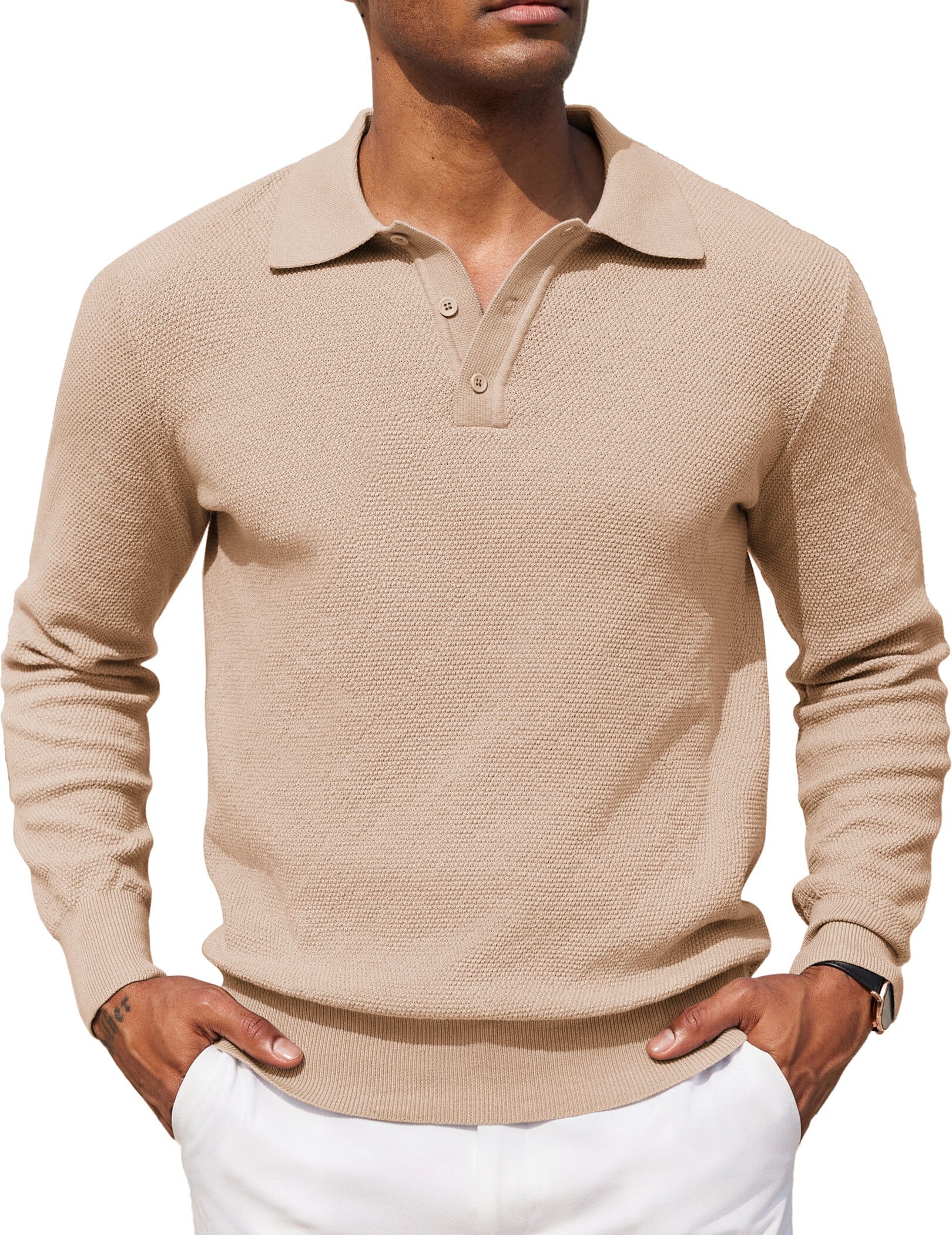 Casual Stretch Polo Sweater Shirt (US Only) - Image 4