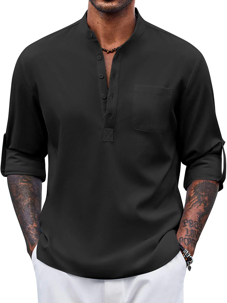 Casual Summer Vacation Henley Shirt (US Only) - Image 13
