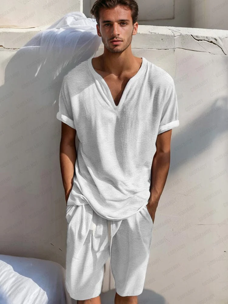 Casual Timeless T-shirt Shorts Set - Image 2