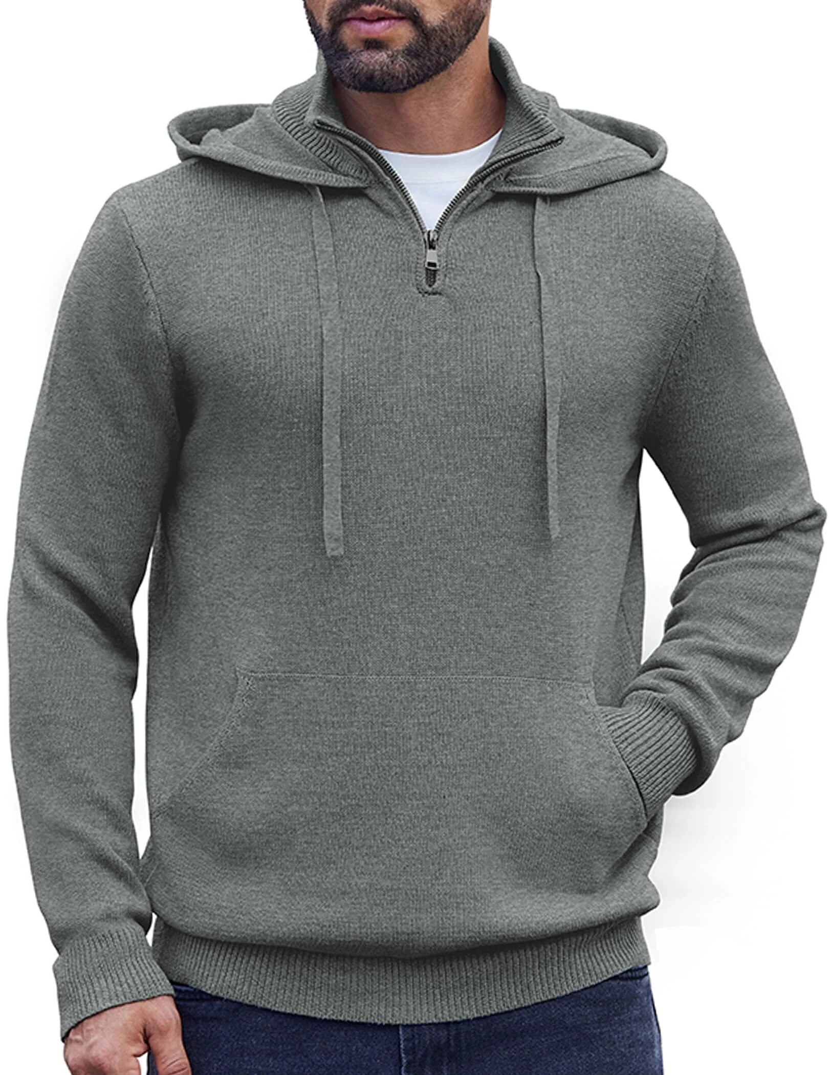 Casual Turtleneck Knit Hoodie (US Only) - Image 9