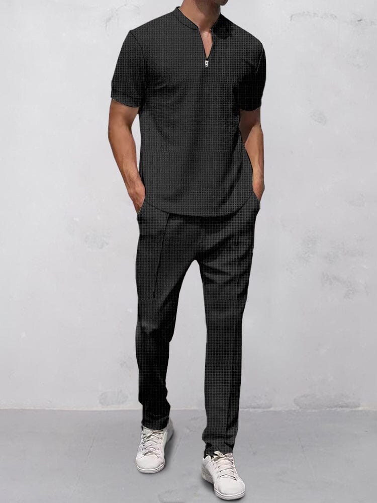 Casual Waffle 2-Piece Outfits - Image 5