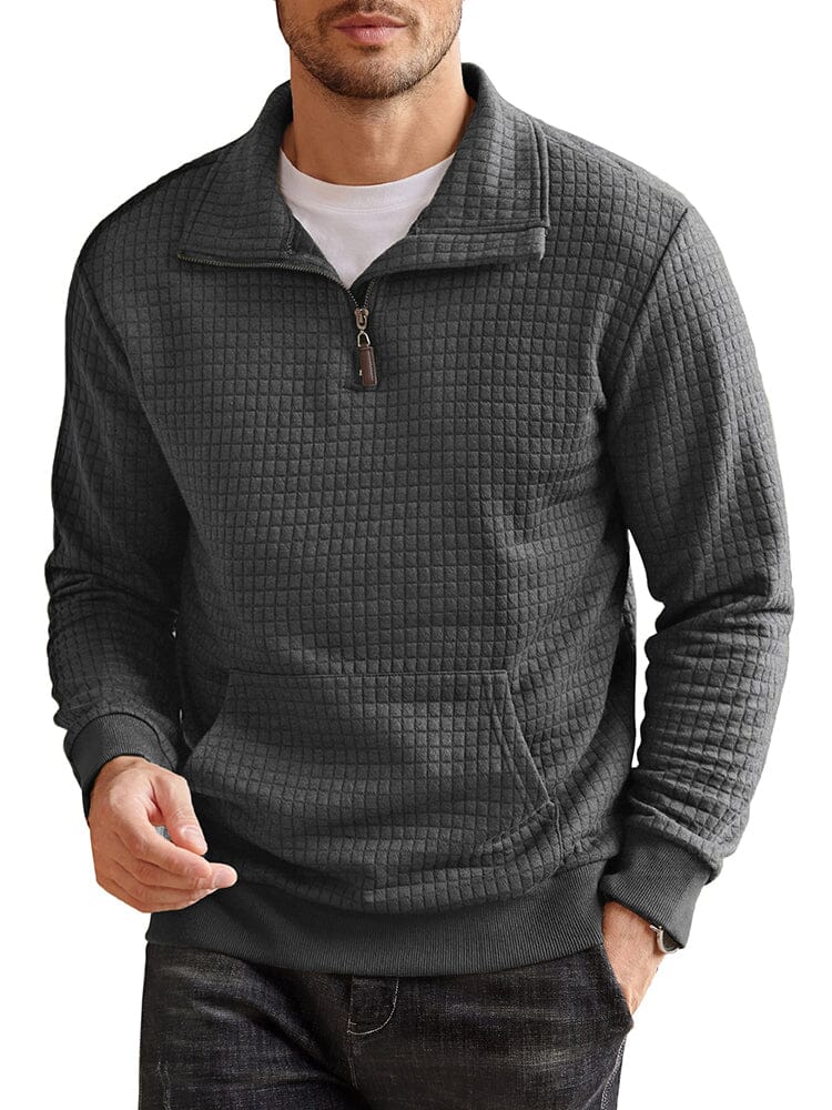 Casual Waffle Pullover Sweatshirt (US Only) - Image 2