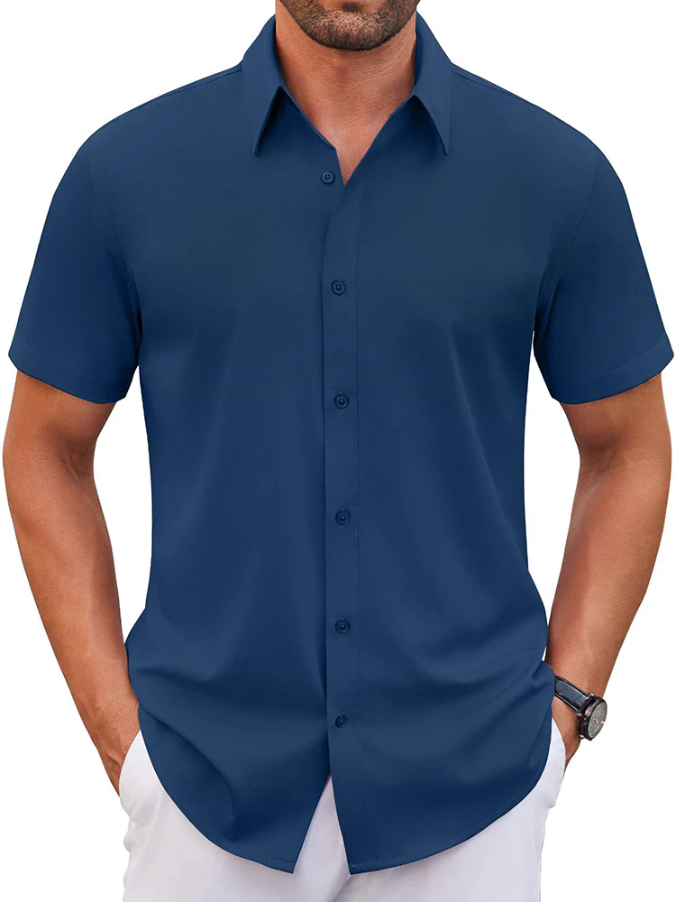 Casual Wrinkle Free Button Down Dress Shirt (US Only) - Image 13