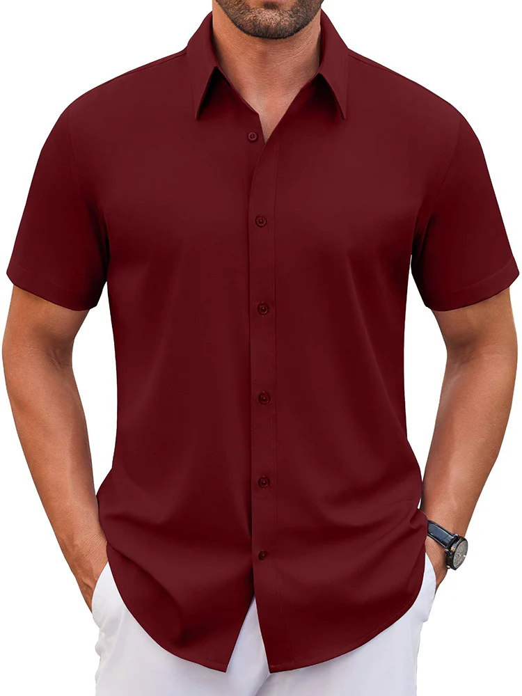 Casual Wrinkle Free Button Down Dress Shirt (US Only) - Image 15