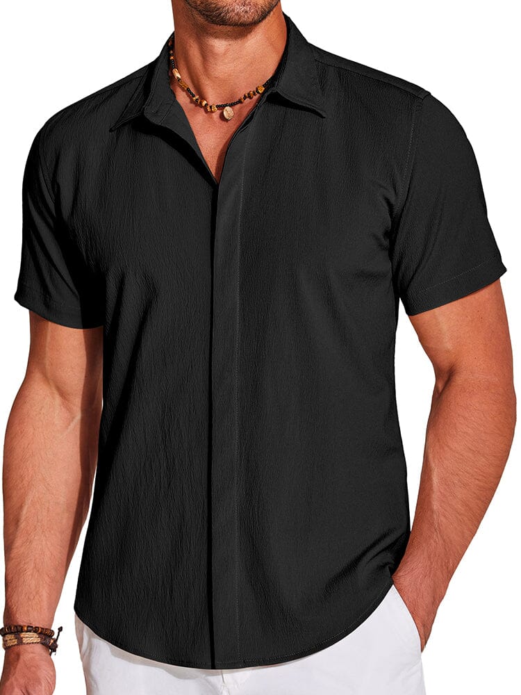 Casual Wrinkle Free Textured Shirt (US Only) - Image 2