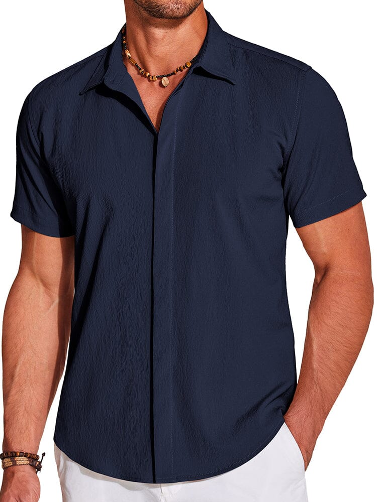 Casual Wrinkle Free Textured Shirt (US Only) - Image 3