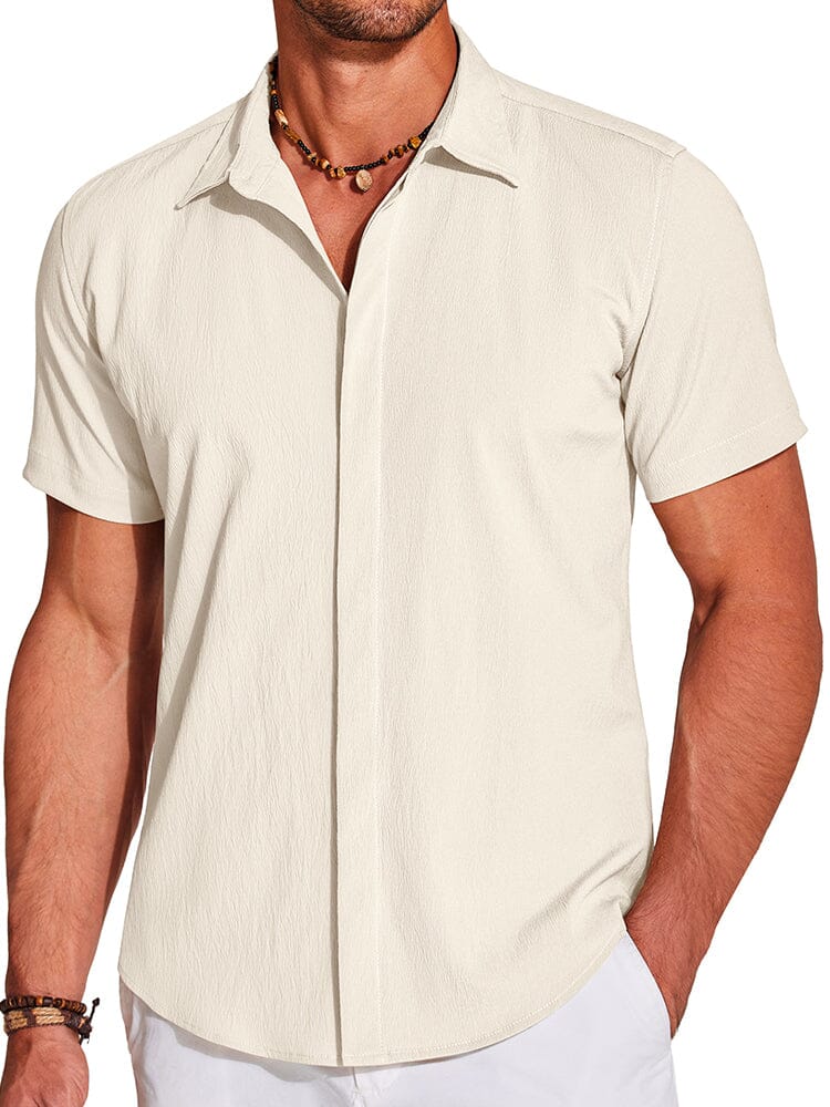 Casual Wrinkle Free Textured Shirt (US Only) - Image 4