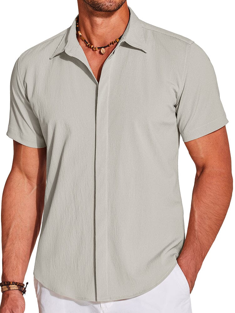 Casual Wrinkle Free Textured Shirt (US Only) - Image 5