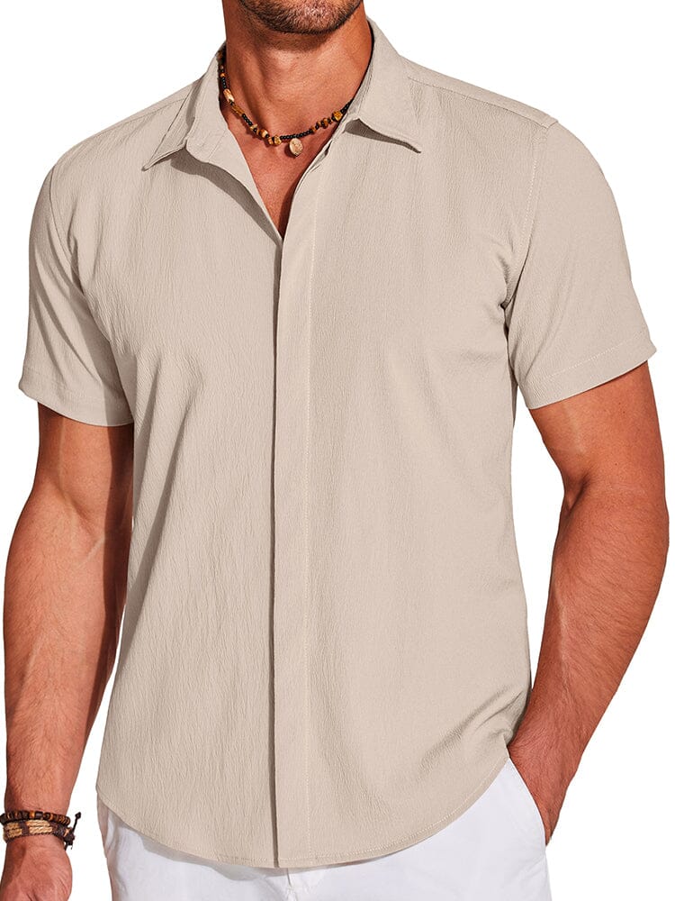 Casual Wrinkle Free Textured Shirt (US Only) - Image 6