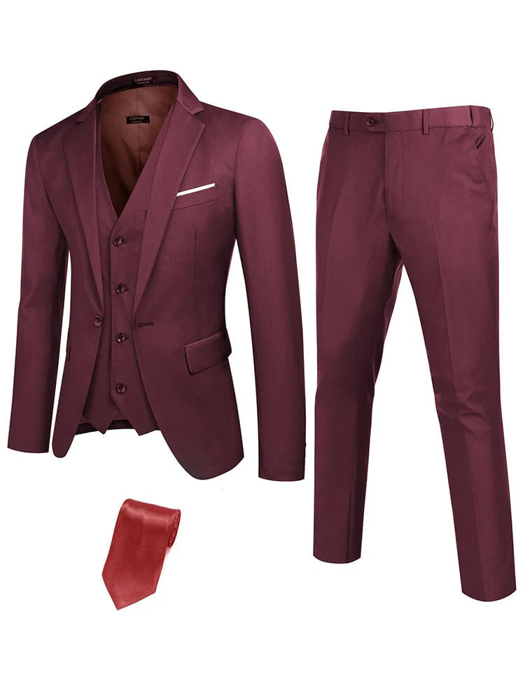 Classic 3-Piece Suit Set with Tie (US Only) - Image 6