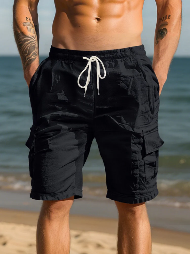 Classic Breathable Cotton Cargo Shorts - Image 2
