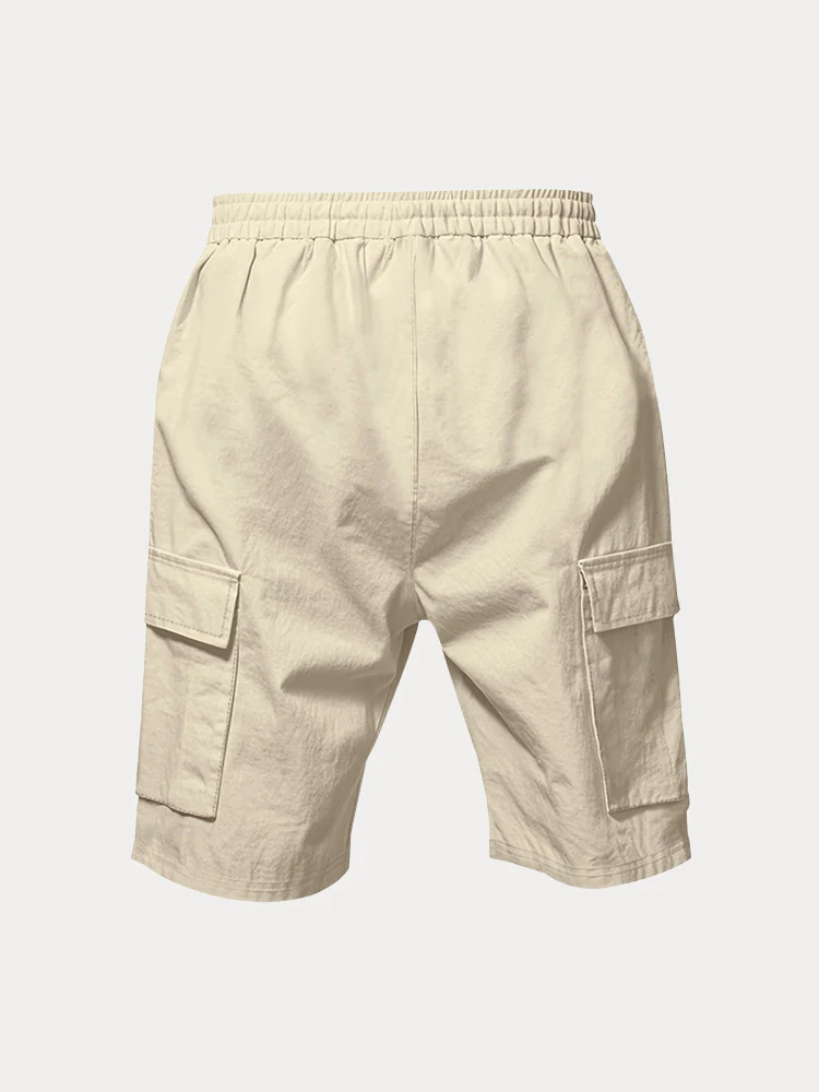 Classic Breathable Cotton Cargo Shorts - Image 9
