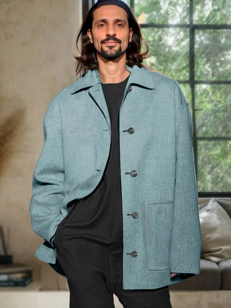 Classic Casual Short Tweed Coat - Image 2
