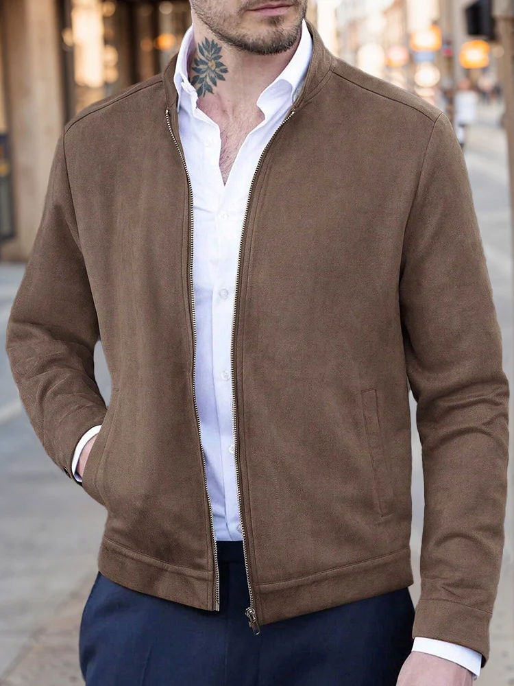 Classic Comfy Leisure Suede Jacket - Image 4