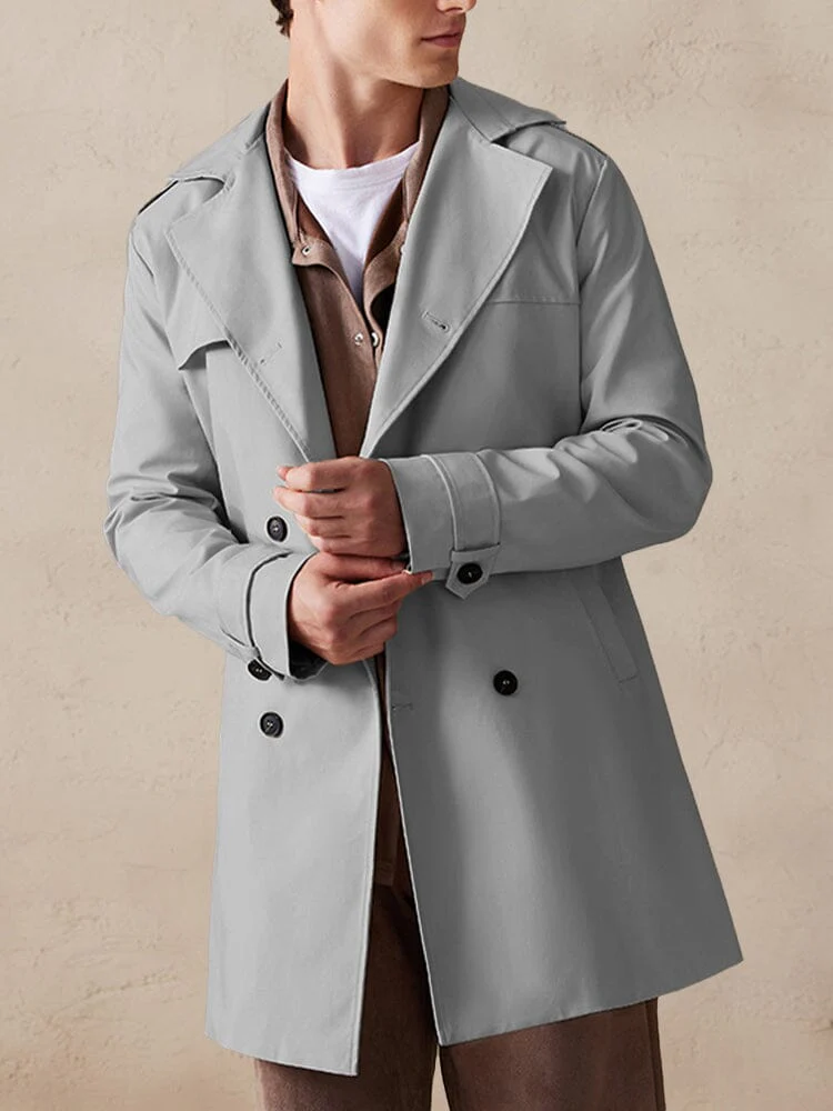 Classic Double-Breasted Trench Coat - Image 4