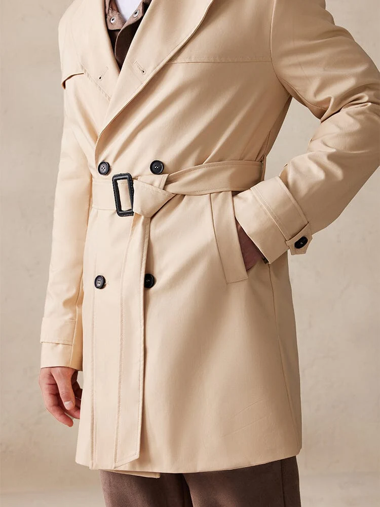 Classic Double-Breasted Trench Coat - Image 8