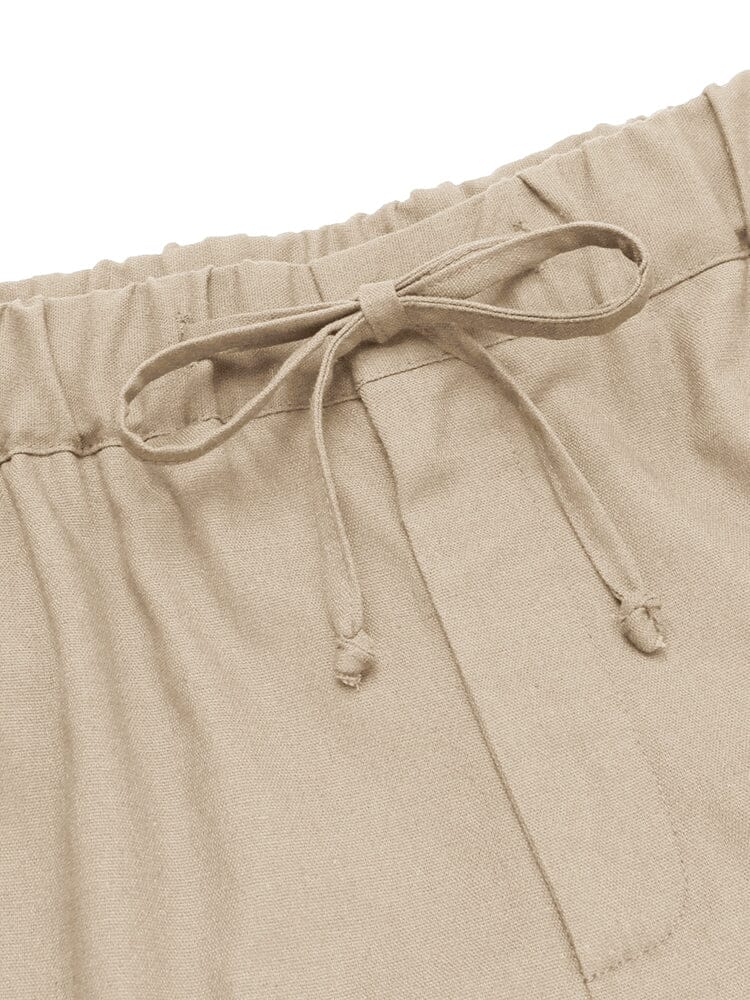 Classic Elastic Waist Linen Shorts (US Only) - Image 14