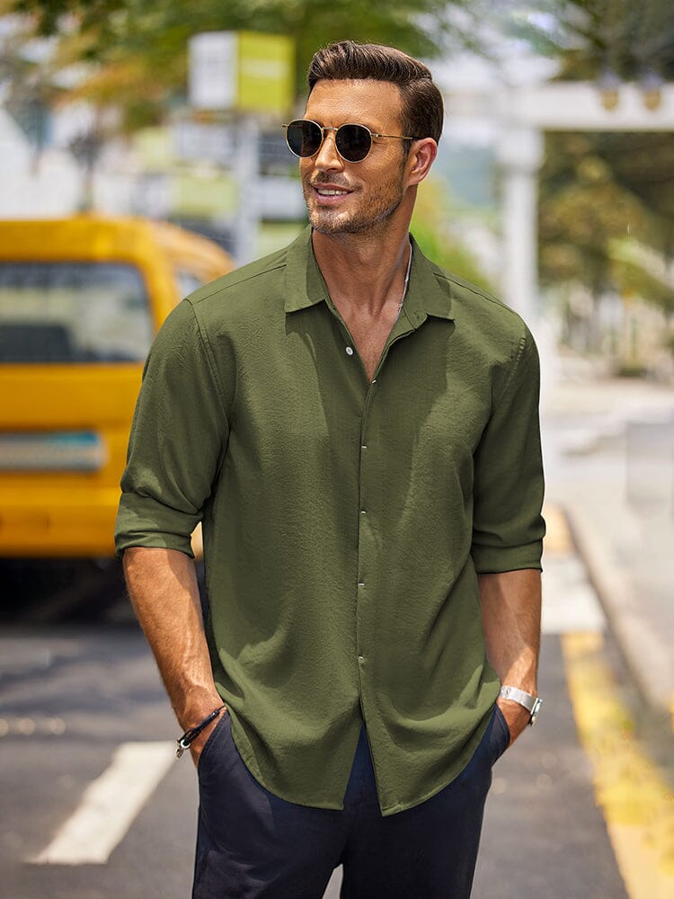 Classic Fit Long Sleeve Button Shirt (US Only) - Image 15