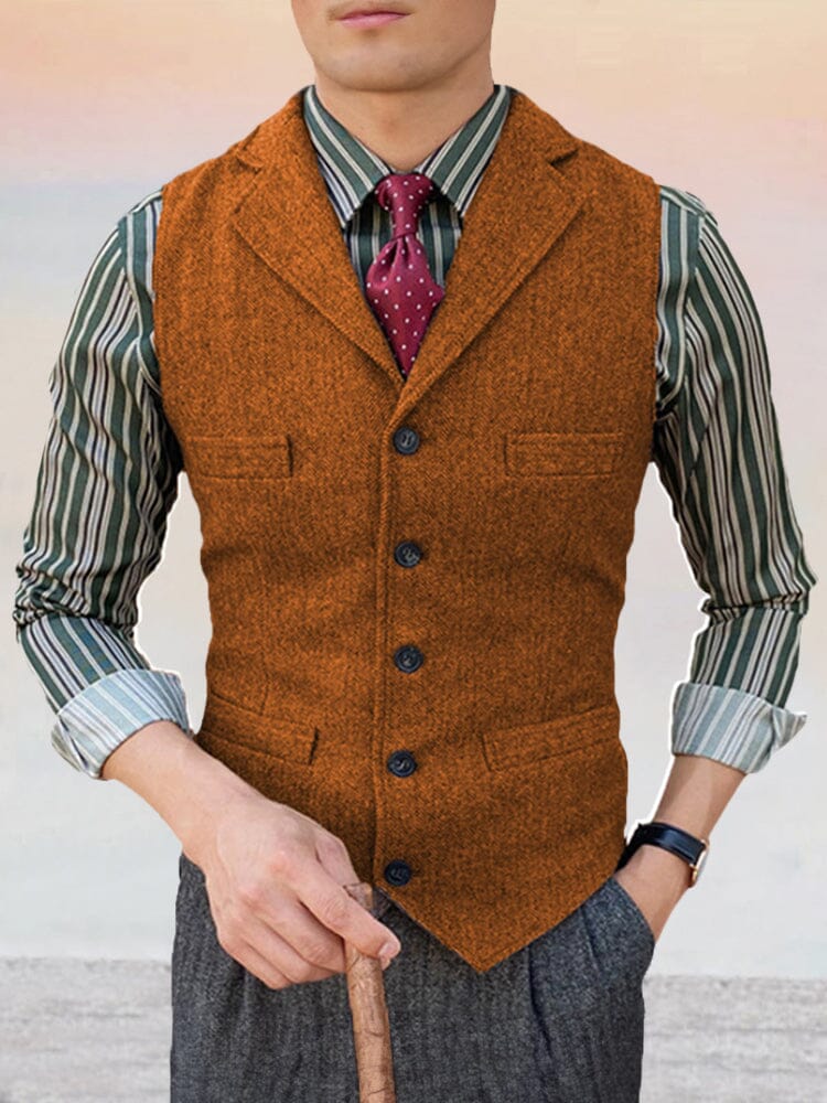 Classic Lapel Suit Vest - Image 8