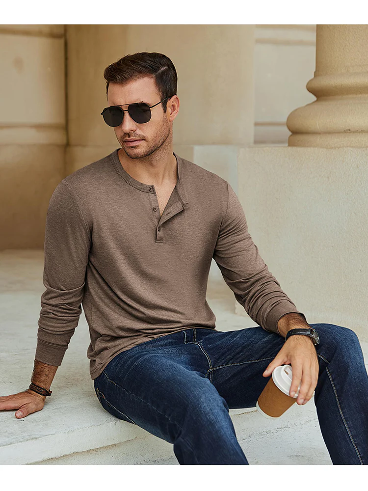 Classic Lightweight Stretch Henley Tee (US Only) - Image 9