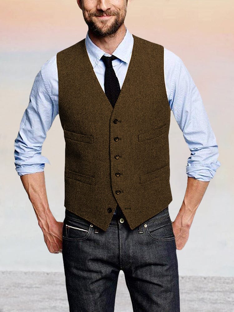 Classic Retro Tweed Vest - Image 10