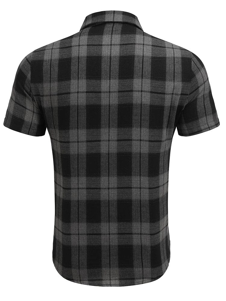 Classic Short Sleeve Checkered Shirt - Image 14
