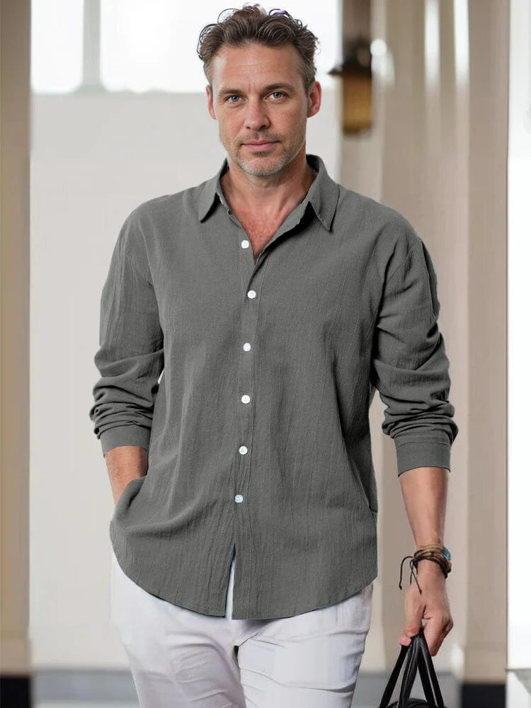 Classic Simple 100% Cotton Shirt - Image 3