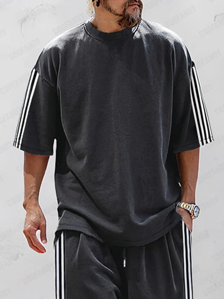 Classic Stripes 100% Cotton Tracksuit Set - Image 4